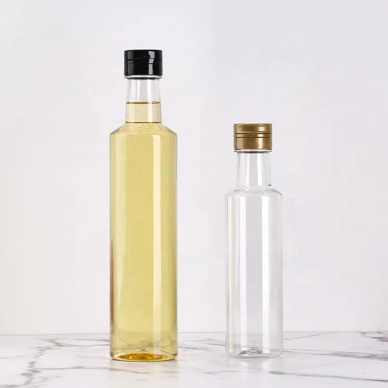 Botella de aceite de oliva de plástico PET para llenado de aceite, botella de aceite de 250ml de Camelia, 500ml, 750ml y 1000ml