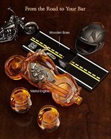 Carafe à whisky en forme de moto, cadeau, bouteille à liqueur en verre |   Bouchon de bouteille, design en relief, verre transparent, décoration de bar, whisky et spiritueux