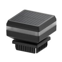 Poteau d'éclairage extérieur moderne Poteau de jardin carré étanche IP65 Luminaire de pilier solaire à LED Clôture extérieure