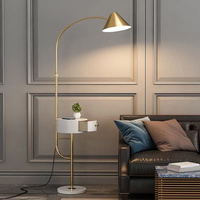 Lampadaire de luxe en marbre simple, lampe verticale de pêche pour chambre d'hôtel, tiroir de chevet, casier de table basse