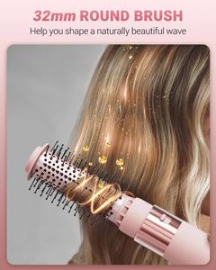 Plancha de Pelo Eléctrica 4 en 1 y Cepillo de Aire Caliente para Rizar y Secar - Estilizador de Pelo Multifuncional Profesional para Salón - Product Image 4
