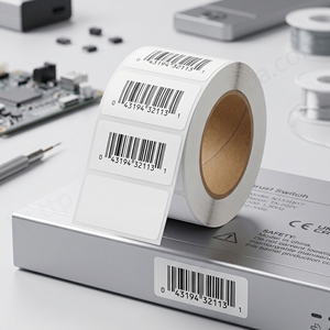 สติกเกอร์บาร์โค้ดไวนิลกันน้ำแบบกำหนดหมายเลขได้ - Product Image 1