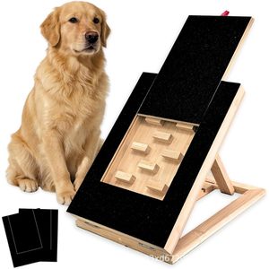 Wooden dog <b>scratching</b> <b>post</b>, adjustable dog food feeder, solid wood pull-out dog nail scraper, wooden pet <b>scratching</b> <b>post</b>. - Product Image 2