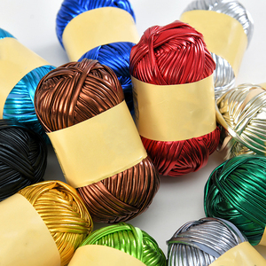 T-Shirt Garen Metallic Voor Het Haken Van Handgemaakte Tassen 100% Polyester Garen Voor Geweven Draagtassen - Product Image 1