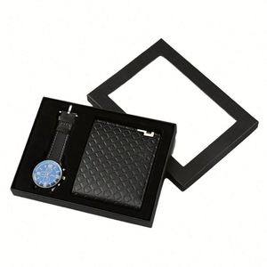 Set de Regalo de Lujo para Hombre, con Logotipo Personalizado, Cartera de Cuero/PU con Impresión Tipográfica, Reloj, Cinturón, Perfume, Recuerdo Empresarial, Año Nuevo, Día del Padre - Product Image 2