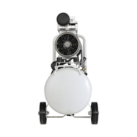 Compresseur d'air dentaire 220V de haute qualité, sans huile, silencieux, portable, 24L, 8 bars, moteur à pompe, refroidissement par air, air propre pour fauteuils dentaires