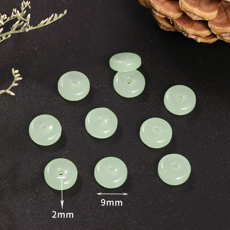 หัวเข็มขัดนิรภัยสีเขียวอ่อน 2 อัน, 9 มม.