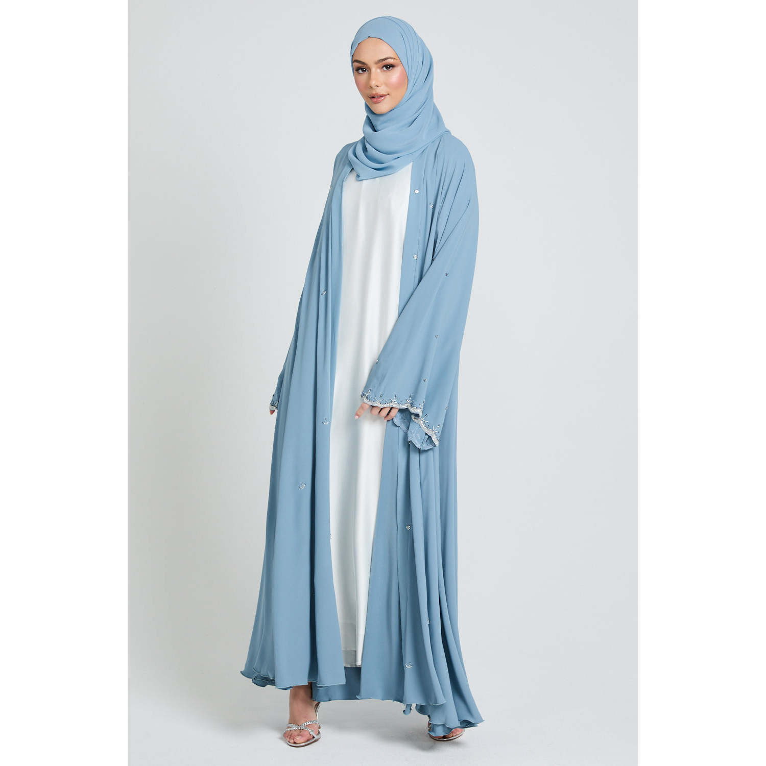 blue burqa dress Dark blue shirt dress