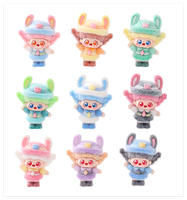 Zodiac Resin Überraschung Spielzeug Kaninchen Kopf Puppe Cartoon Charakter Cake Toppers Große Größe Blind Bag Werbe kleine Figuren