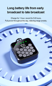 ميكروفون Lavalier لاسلكي صغير QY66 3-in-1 مسجل ميكروفون تسجيل G cast لاسلكي محمول للهاتف بودتكتوك لايف - Product Image 6