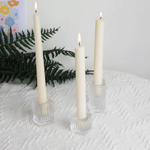 Nordic tempat lilin lancip kristal kaca bening kecil, dekorasi mewah untuk tengah meja Hari Valentine Pernikahan - Product Image 6