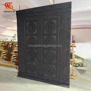 SMOOTH black Square Acrylic Arch Stand carved Wedding Backdrop Stage <b>Decorations</b> Acrylic Background <b>Wall</b> - Product Image 5