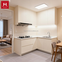 HAPPY HOUSES Modern Kitchenette All in One Mini Kitchen for Apartments and Hotel Unit Kitchen Cabinets Small Kitchens Cupboard