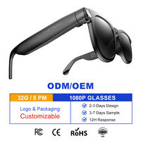 Gafas de sol inteligentes Auriculares inalámbricos IP67 Carga magnética impermeable Control de voz táctil Asistente de IA para llamadas Música