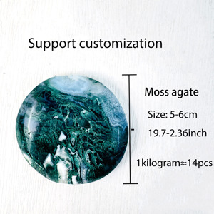 Bán buôn handmade căng thẳng cứu trợ tinh thể tự nhiên đá vòng rêu Agate Palm đá cho trang trí nội thất - Product Image 4