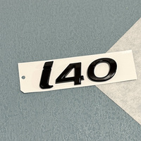 Emblème de voiture, logo 3D, autocollants de carrosserie en ABS pour I10-I40/N LINE - Argent Noir, finition brillante de haute qualité, décoration et protection