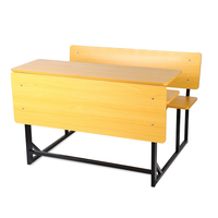 Meubles d'école en bois sur mesure à deux places, bureau et chaise, banc et bureau d'école pour la salle de classe