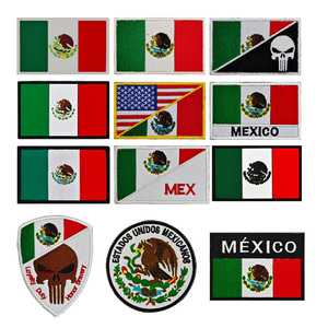 Durable coser en PVC Bandera de México insignia de moral táctica bandera <span class=keywords><strong>mexicana</strong></span> bordado hierro en parche para sombreros mochila camisa - Product Image 2