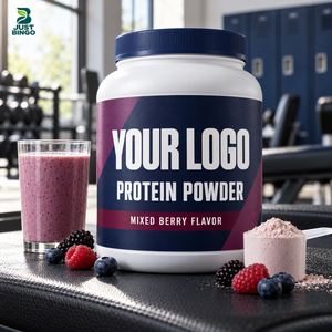 Poudre de shake protéiné halal, fournisseur OEM de marque privée avec formule et saveur personnalisées, issu d'une installation certifiée GMP - Product Image 1