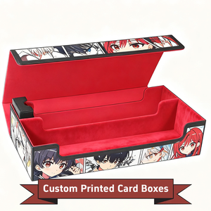 Boîte de rangement professionnelle sur mesure grande capacité pour cartes TCG, MTG, <span class=keywords><strong>Pokémon</strong></span> et cartes de sport |   Service OEM/ODM, Boîte de rangement pour cartes 2 rangées 2 rangées - Product Image 1