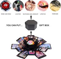 DAMAI Explosion Box 6 Faces Creative Coffret Cadeau Amour Mémoire À La Main Romantique Saint Valentin Coffret Cadeau Photo Surprise
