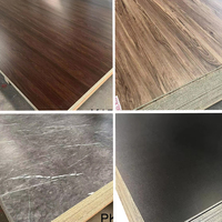 Panneau MDF rainuré HR de 18 mm et 16 mm, mélaminé, anti-rayures, haute brillance, couleur personnalisée, pour armoire