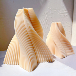 2 Maten Swirl Kaars Mallen Golf Twirl Taper Spiraal Siliconen Mal Geometrische Abstracte Decoratieve Golvende Soja Wax Mal - Product Image 3