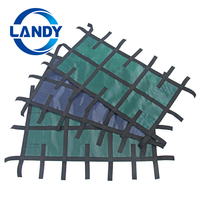 Landy PP-Material Unterflur- und Aufstellpool-Abdeckung, staubdicht, UV-beständig, Netz-Sicherheitsabdeckung für Außenpools
