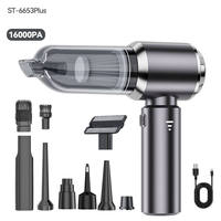 Aspirateur de voiture 6653 ABS, aspirateur électrique sec avec souffleur d'air comprimé et outil de lavage de voiture, portable et sans fil