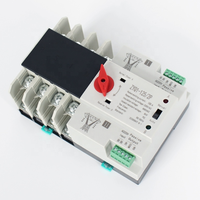 Prix de gros réduit pour interrupteur de transfert automatique ATS double alimentation 2p 3p 4p AC 220V 63A 100A 125A, inverseurs