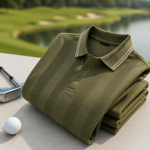 Camisa Polo de Golf Jacquard Personalizada para Hombre, Ropa Corporativa de Marca Privada con Absorción de Humedad, Fabricante OEM - Product Image 1
