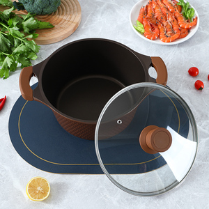 铝合金组合炊具套装专用平底汤和牛奶锅明火炉玻璃煎锅 - Product Image 5