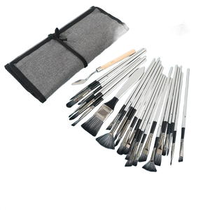 Professional SHENGCHENG 24 Pcs Artist Brush Set Premium Nylon Hair Wooden Handle Smooth Stroke for Acrylic <b>Oil</b> Watercolor - Product Image 2