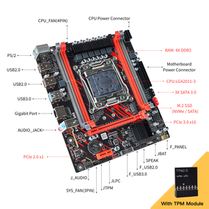 NOUVEAU <span class=keywords><strong>Kit</strong></span> <span class=keywords><strong>PC</strong></span> X99-P3 compatible avec le <span class=keywords><strong>d</strong></span>émarrage sécurisé Win11, 4 emplacements DDR3 pour la RAM, combo Intel Xeon E5 2676 V3 TPM2.0, carte mère X99 DDR3 - Product Image 5