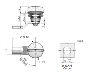 Tornillo Tubular de MS705-3C-4 <span class=keywords><strong>FS2024</strong></span>, Mini hebilla de Metal, Conector de muebles, pestillo de perilla de ala, precio de bloqueo de cámara - Product Image 6