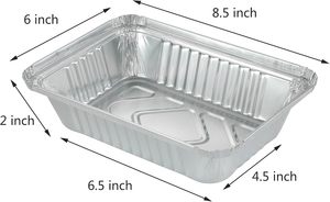 Bandejas Cuadradas para Hornear Pizza de 9x9x2 Pulgadas, Bandeja Cuadrada Desechable de Aluminio para Pizza con Tapa - Product Image 5