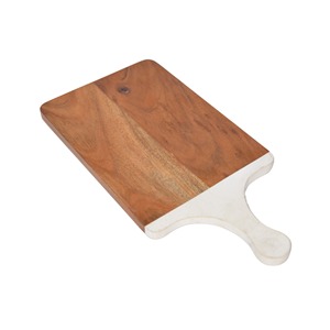 Planche à découper en bois d'acacia avec manche en émail Planche de service à pizza Planche à découper en bois Blocs à découper - Product Image 3