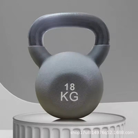 Kettlebell en fonte avec revêtement en poudre solide, antidérapant, durable, équipement de fitness à domicile pour femmes, entraînement de force