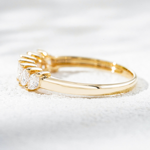 Bague de mariage en or massif 18 carats RST avec diamant de laboratoire taille marquise 2,5*4 mm - Product Image 4