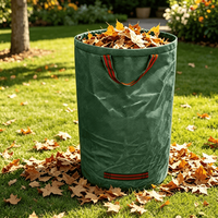 Sac à feuilles de jardin en PE robuste, pliable et réutilisable, 72 gallons (272 L)