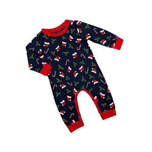 Set di pigiami familiari natalizi chiusura in vita elastica con motivo a cartoni animati con stampa di canna per genitori-bambino vestito per la casa invernale - Product Image 6