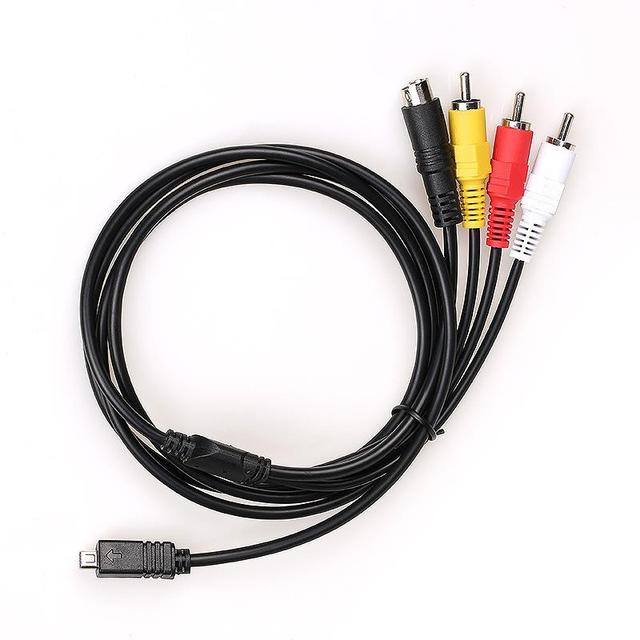 1Pcs AV Cable for Handycam Camcorder Digital Camera VMC-15FS A/V Cable Lead 10-Pin DVI DV Connector to 3 RCA S-Video