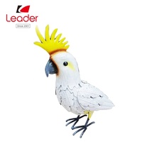 Figurine de toucan en fer coloré peinte à la main, en métal soudé, artisanale, animaux africains tropicaux, décoration d'intérieur 3D LEADER