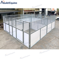 Fabricant professionnel d'écuries portables en acier/aluminium/acier inoxydable pour chevaux, boxes extérieurs avec porte à charnières 3x2,2m