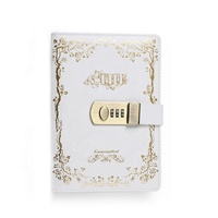 Keysion — Journal de bord A5 en cuir, Vintage, personnalisé, couverture souple imprimée, agenda de mot de passe avec Logo doré