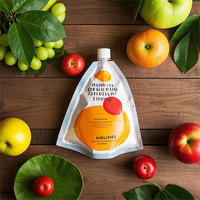 Emballage alimentaire personnalisé de luxe en sachet debout Doypack avec ruban en papier kraft, fermeture éclair, matériaux recyclés, plastique, pour en-cas, bonbons, liquides