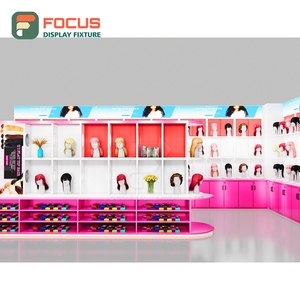 Vitrine de Luxe pour Perruques avec Porte en Verre, Éclairage et Tiroir Intégré, Étagère de Présentation pour Magasin - Product Image 3