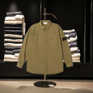 <span class=keywords><strong>Giacca</strong></span> da uomo con Logo personalizzato Slim-fit Vintage <span class=keywords><strong>marrone</strong></span> vecchio stile denaro in pietra Casual con risvolto a isola - Product Image 1