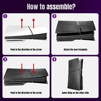 Schlankes Zubehör Frontplatte Stoß feste Ersatz schutz Benutzer definierte Shell Skin Cover Plates für Playstation 5 Slim Disc Version