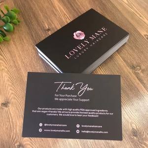 Carte de remerciement personnalisée avec votre propre logo et enveloppes Carte de remerciement pour votre <span class=keywords><strong>achat</strong></span> pour les petites entreprises - Product Image 1